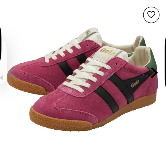 NWOB Gola Classics Women's Elan Sneakers Sz 9.5 Fuchsia Black Evergreen - Picture 3 of 10